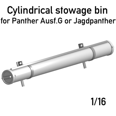 german panther jagdpanther cylindrical stowage bin 1 16 rc tank heng long tamiya torro taigen 3d print model - Mito3D