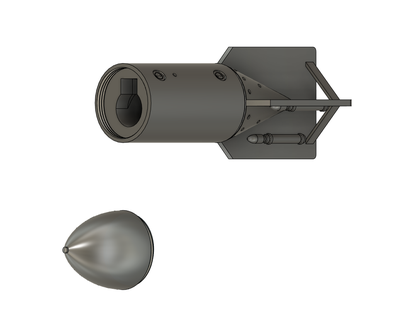 german sc 250 bomb - clipper lighter holder case ww2 3d print model - Mito3D
