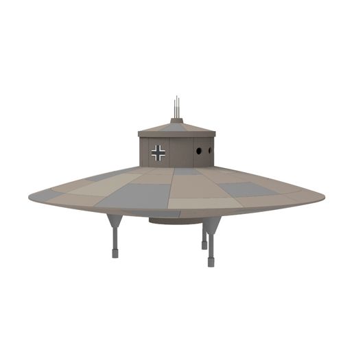 Tedesco scout piattino durante seconda guerra mondiale ufo 3D print model - Mito3D