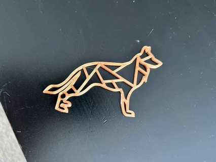 german shepard keychain animal dog dogtag shepherd 3d printing 3d print model - Mito3D