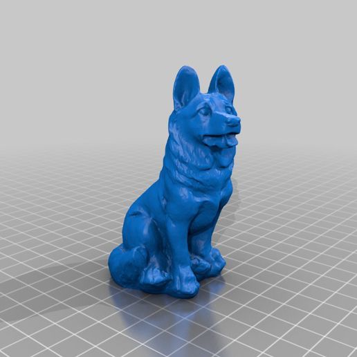 allemand berger 3d analyse art scanner balayage animal chien figure figurine miniature modèle réplique scans répliques 3D print model - Mito3D