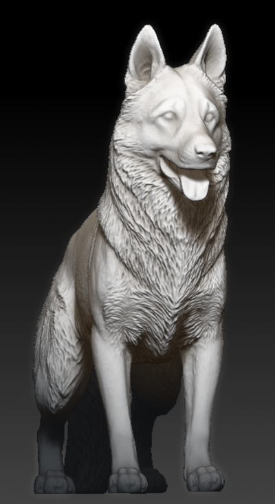 german sheperd if download free can hit buton dog 3d 3d print model - Mito3D
