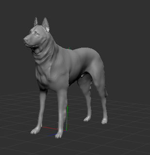 Tedesco pastore cane pitbull animale domestico trofeo cani 3d print model - Mito3D