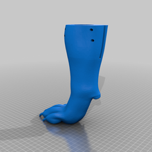 german shepherd dog left leg prosthesis prosthetic pets 3d print model - Mito3D