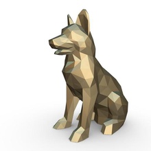 2 Alman Çoban şekil oyun köpek origami papercraft çizgi film oyuncak heykel Minyatürler tasarım iç heykelcik dekor hayvan <url> kolye lowpoly takı baskı hediye sanat çoban 3d print model - Mito3D
