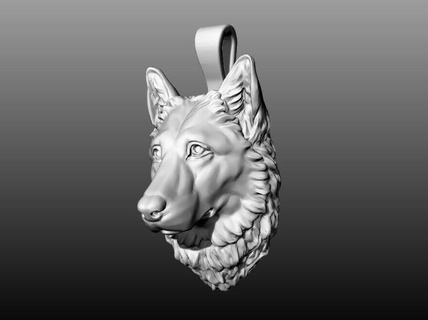 german shepherd pendant german shepherd pendant jewelry army necklace gold silver sterling diamond golden dog germany pendants  3d print model - Mito3D