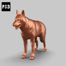 alemán pastor pose 01 Arte perro animal juguete mascota figuritas 3d print model - Mito3D