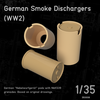 german smoke dischargers 1 35 tiger tank scale armor wehrmacht modelling modeling panzer panther stug 3d print model - Mito3D