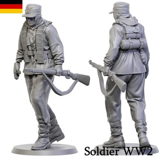 Deutsche Soldat ww2 Nazi Armee Kunstspielzeug Panzer 3dmodel Tischplatte Miniatur Skulptur 1 35 52mm 3d print model - Mito3D
