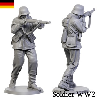 german soldier ww2 nazi army arttoy tank 3dmodel man tabletop miniature sculpture 3d print model - Mito3D