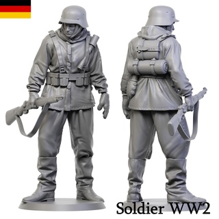 german soldier ww2 nazi army arttoy tank 3dmodel man tabletop miniature sculpture 3d print model - Mito3D