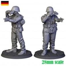 german soldier ww2 03 nazi army arttoy 28mm 3dmodel man tabletop miniature sculpture 3d print model - Mito3D