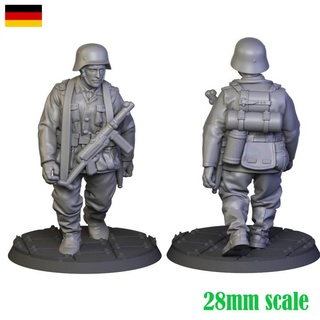 german soldier ww2 08 nazi army arttoy 28mm 3dmodel man tabletop miniature sculpture 3d print model - Mito3D