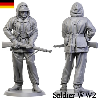 Almanca asker ww2 5 Nazi Ordu sanat oyuncak tank 3dmodel adam masaüstü minyatür heykel 1 35 52mm 3d print model - Mito3D