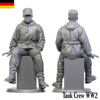 Deutsche Panzer Besatzung ww2 3 Panzerbesatzung Tankmann Armee Kunstspielzeug 3dmodel Soldat 3d print model - Mito3D