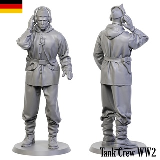 german tank crew ww2 tankcrew tankman army arttoy 3dmodel man soldier 3d print model - Mito3D