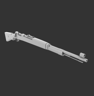 almanca ww2 kar 98 tüfek in 1 72 dünya savaş 2 askeri silah diyorama 3d print model - Mito3D