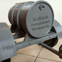 alemán Guerra Mundial combustible tambor remolque 1 6 escala 3d print model - Mito3D