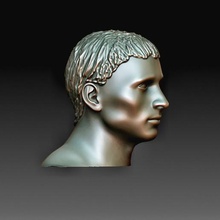 germanico testa arte alto poli carattere printable model statua 3d print model - Mito3D