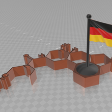 germany flag chemical structure color file includet art sculptures 3d print model - Mito3D