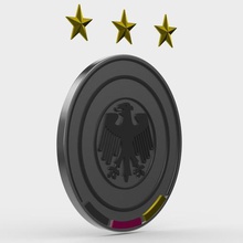 Almanya logo çeşitli komut kap amblemi euro evro fc futbol oyun karakter Lig oyna profesyonel socker spor dünya yüksek logotipo modelleri sembol hobi işaret oyuncak 3d print model - Mito3D