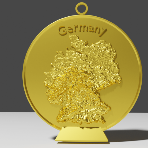 germany relief map decoration wall table europe 3D print model - Mito3D