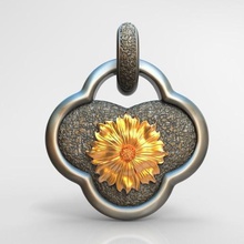 gesang flower pendant jewelry pendants 3d print model - Mito3D