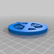 gfz gluten free zone keychain jewelry keychains 3d print model - Mito3D