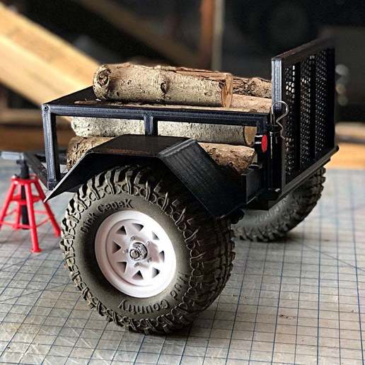 gh scaler trailer - square fenders game r c vehicles 3D print model - Mito3D