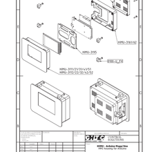 ghltec arduino méga électronique hmi Cas gaine himu 3100 outil esp8266 iot dht22 Température humidité capteur plc industriel manette cabinet CPU 3d print model - Mito3D