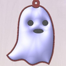 ghost home halloween key ring 3d print model - Mito3D