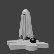 ghost art casper nuovo toon cartone animato 3d print model - Mito3D
