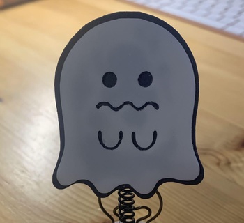 ghost Art helloween clip 3d print model - Mito3D