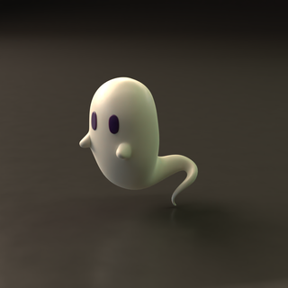 ghost halloween boo spooky cute 3d print model - Mito3D