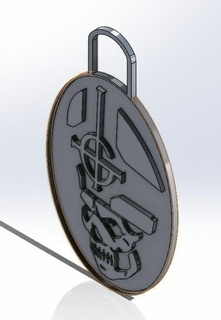 ghost band keychain Jewelry 3d print model - Mito3D