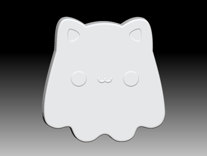 Geist Katze solide Shampoo Schimmel Seife Pumpe Badebomben Badebombe Bomben Bad festes Drücken Geisterkatze Halloween 3d print model - Mito3D