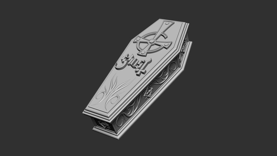fantôme cercueil nom goules métal jouet bande accessoire goule 3d impression stl 3d print model - Mito3D