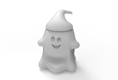 ghost container sprit halloween spooky horror art scary creepy witch pot juhannproduct decore vase ceramic glass sculpture furniture 3d print model - Mito3D