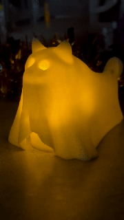 fantasma cane tè luce Halloween dadtax 3d print model - Mito3D