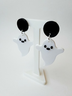 fantôme boucles d'oreilles boucle d'oreille Halloween 3d print model - Mito3D