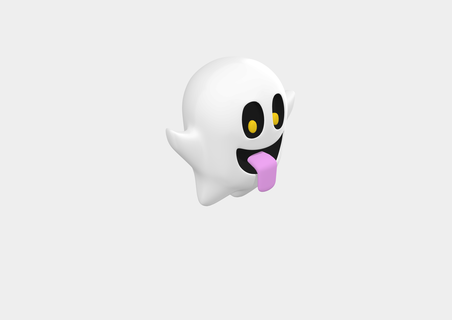fantasma emoji modello 3d 3d print model - Mito3D