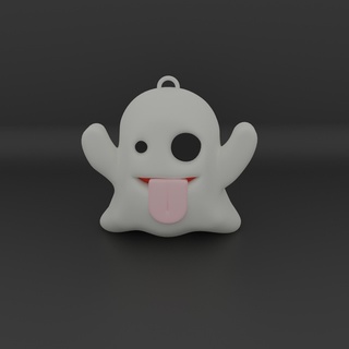 fantasma emoji llavero Víspera Santos 3d print model - Mito3D