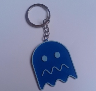 ghost error pacman keychain 3d print model - Mito3D