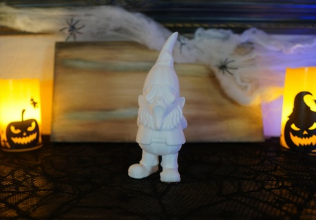 ghost face - halloween gnome 3d print model - Mito3D