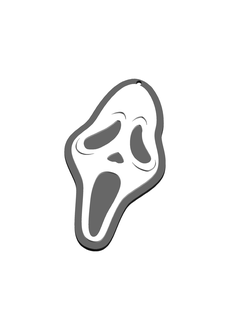 Geist Gesicht Ohrringe Halloween Film 3d print model - Mito3D
