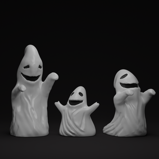 ghost halloween ghost halloween toy pumpkin october 31 miniatures decorative fun  3d print model - Mito3D