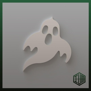 ghost halloween decoration decoration ghost halloween wall decoration  3d print model - Mito3D
