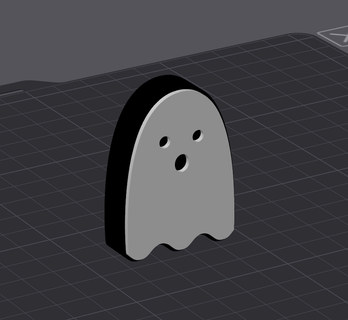 fantôme Halloween paille topper 3d print model - Mito3D