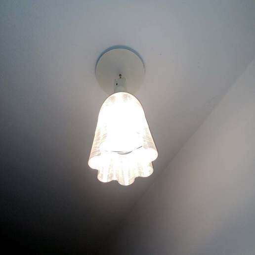 ghost hanging lamp led e27 light bulb home decor pacman ligth kids 3D print model - Mito3D