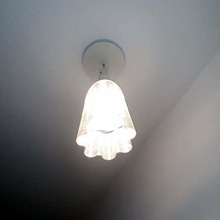 ghost hanging lamp led e27 light bulb home decor pacman ligth kids 3d print model - Mito3D